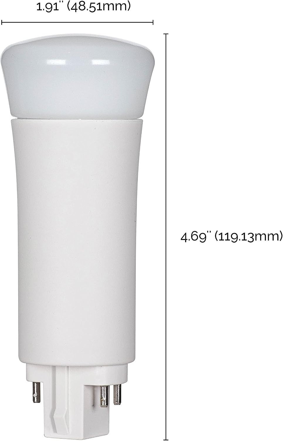 Satco S29859 9-Watt PL LED Light Bulb, G24q Base, 4-Pin Vertical, 3500K