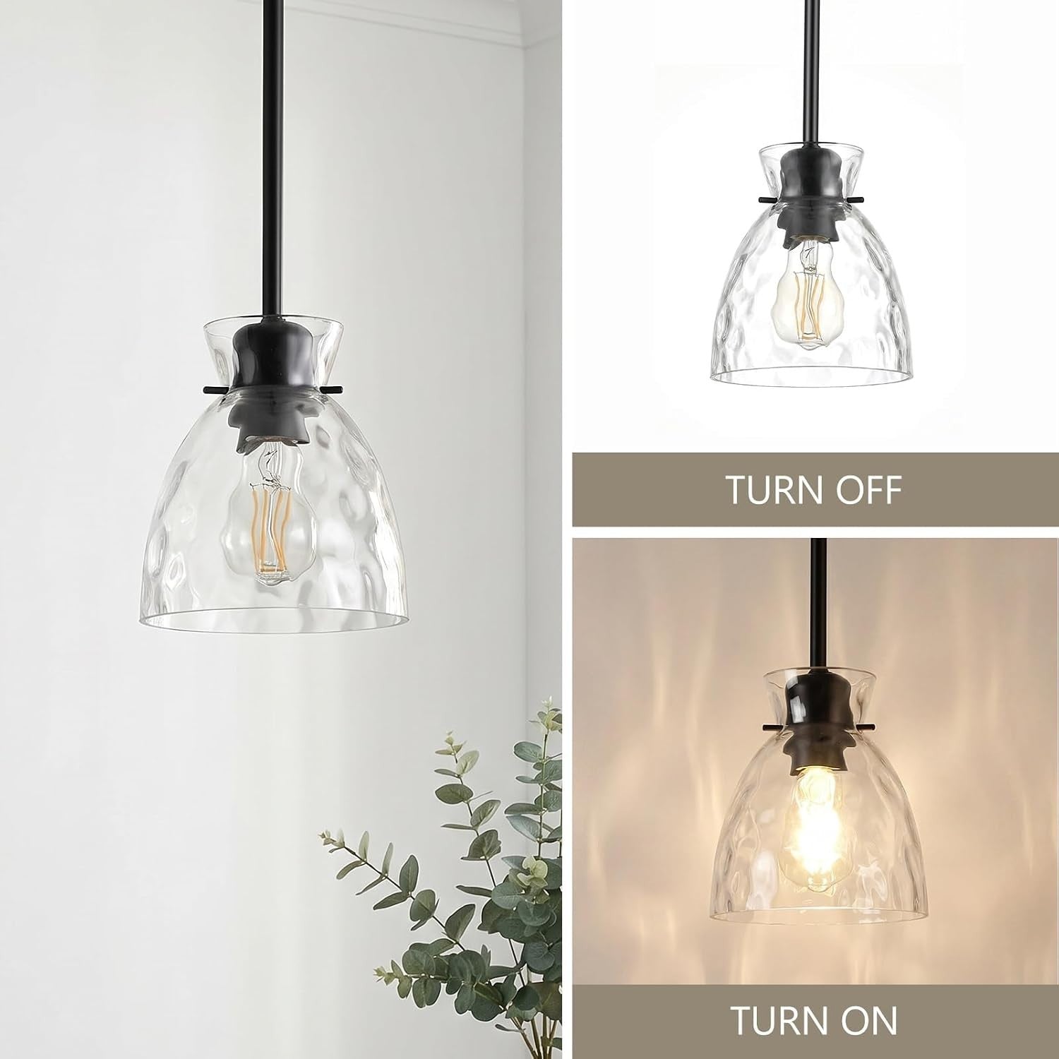 ElilyGiA Mini Water Ripple Glass Pendant Lights