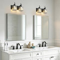 LKHF Modern Bathroom Light Fixtures,2-Light Black Vanity Light