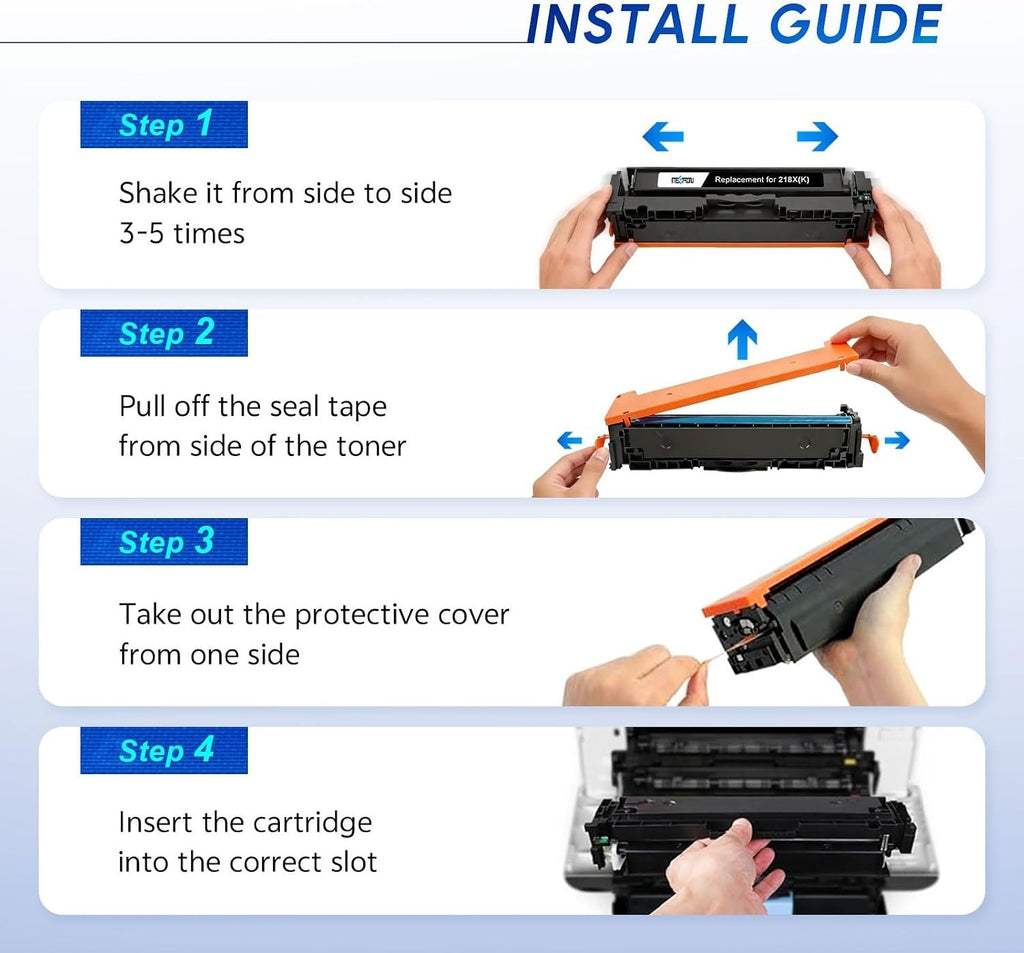 MEGAIN 218X Toner Cartridges with Chip Compatible for HP