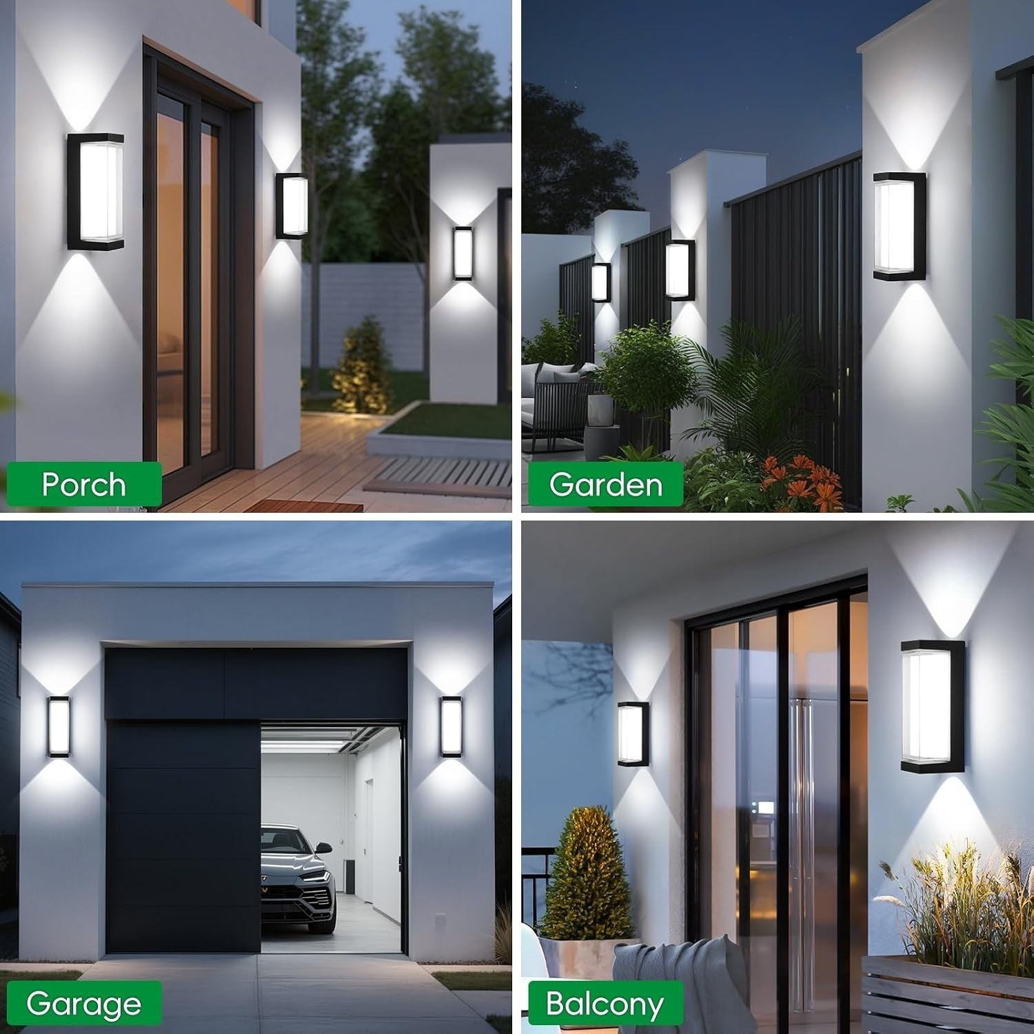 Hirzsjoy 24W Outdoor Porch Lights Exterior Lighting Fixtures Wall Mount