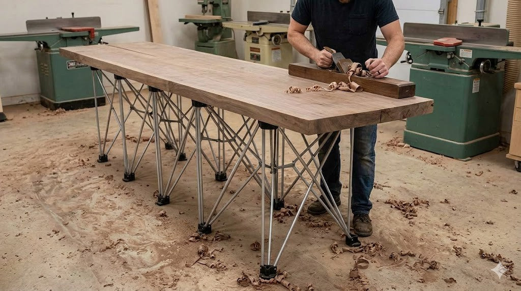 Wadkins Co. Cut-Straight 15-Leg Spider Leg Work Bench System