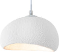 Wabi Sabi Pendant Light Oval, 7.87in Small Japanese Ceiling Fixture for Bedroom Bedside Entryway Hallway Kitchen, Minimalist Japandi Hanging Lamp White E26 Base (20cm/7.87in)
