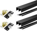 2Sets 4'Sliding Cabinet Door Track,Aluminum