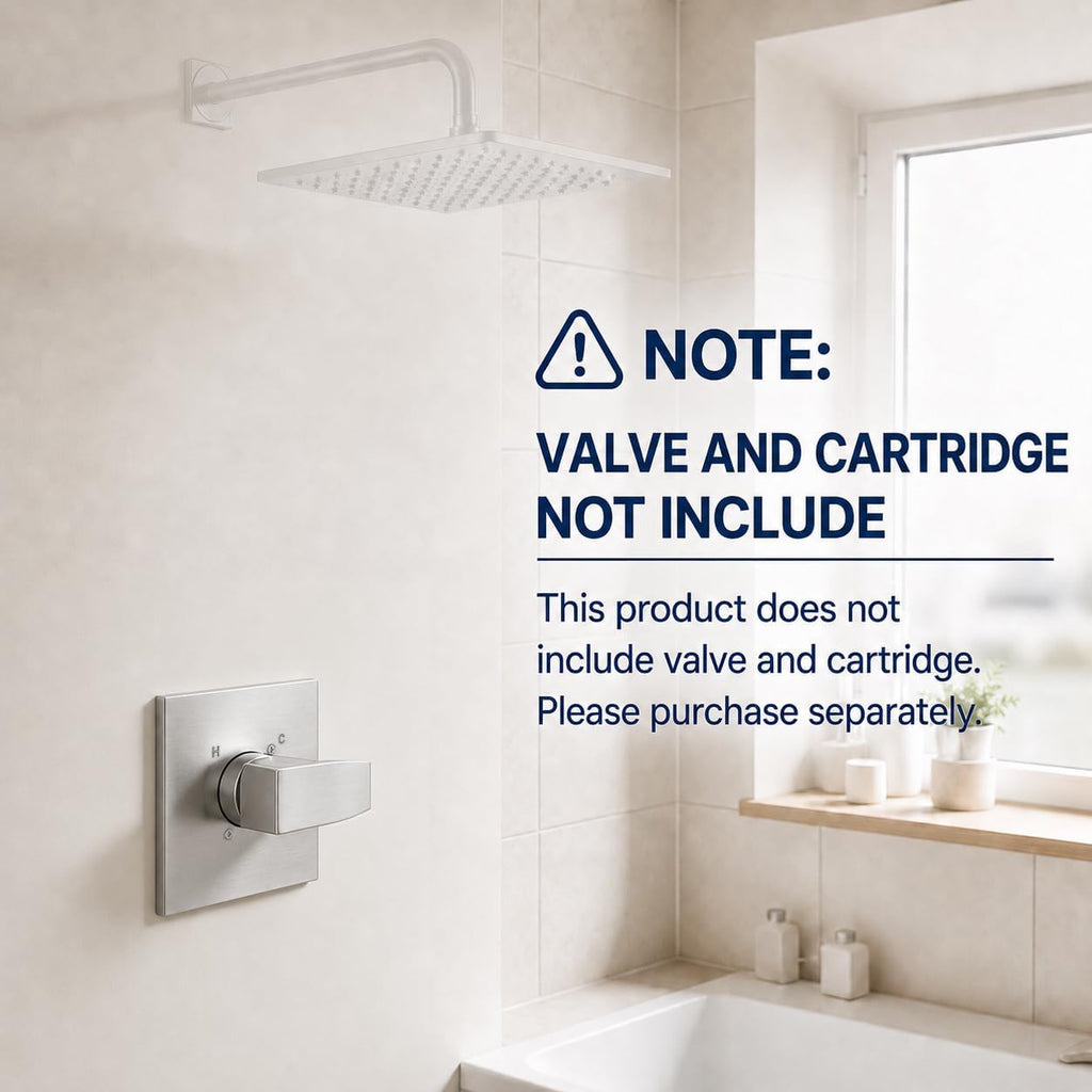 Replacement for Delta 13/14 Series Shower Trim Kit, Shower Handle for Delta R10000 Univerial Valve, (Cartridge and Valves Not Included), Brushed Nickel