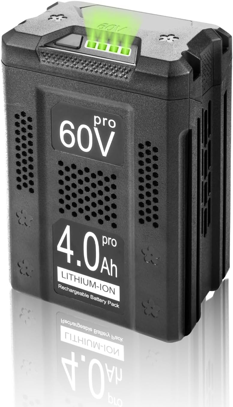 60V 4.0Ah Replacement for Greenworks Pro 60V Battery LB60A00 LB60A01 LB60A02 LB60A03, Compatible with 75+ Greenworks 60Volt LB602 LB6025 LB604 LB6041 LB6042 LB6051 LB6080 LLB608-NS Cordless Power Tool