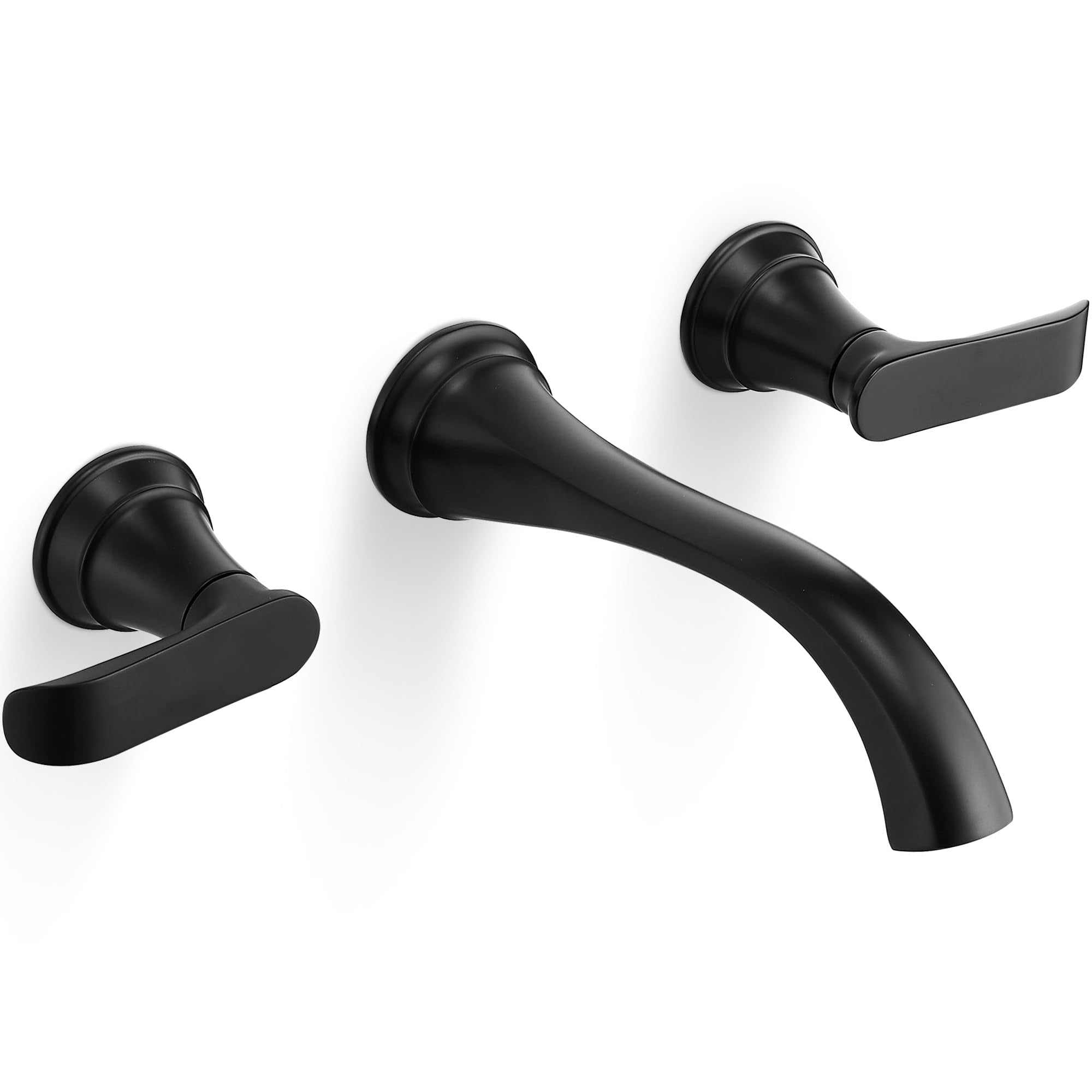 Oil Rubbed Bronze Wall Mount Tub Faucet, High Flow Tub Filler