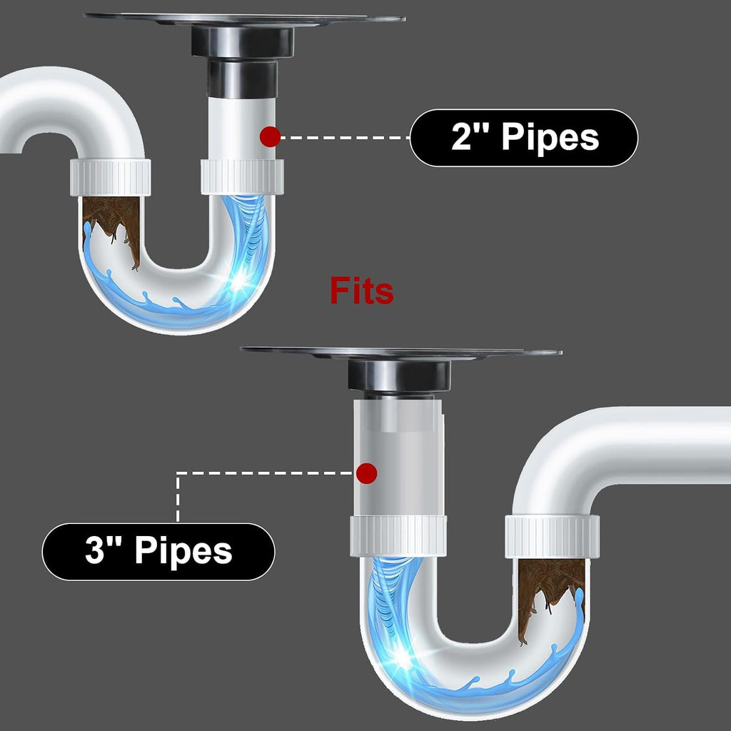 Shower Drain Kit 2 Inch Integrated Shower Flange Kit | Compatible with Schluter Kerdi Drain Systems, ABS Shower Drain Base Flange,304 Stainless Steel 4'' Drain Grate