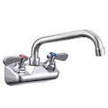 4 Inch Wall Mount Commercial Sink Faucet with 12" Swivel Spout