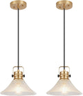 Glass Pendant Lights Kitchen Island 2 Pack Pendant Light Fixtures with Wave Glass Modern Adjustable Hanging Light for Kitchen Sink Dining Room Bedroom