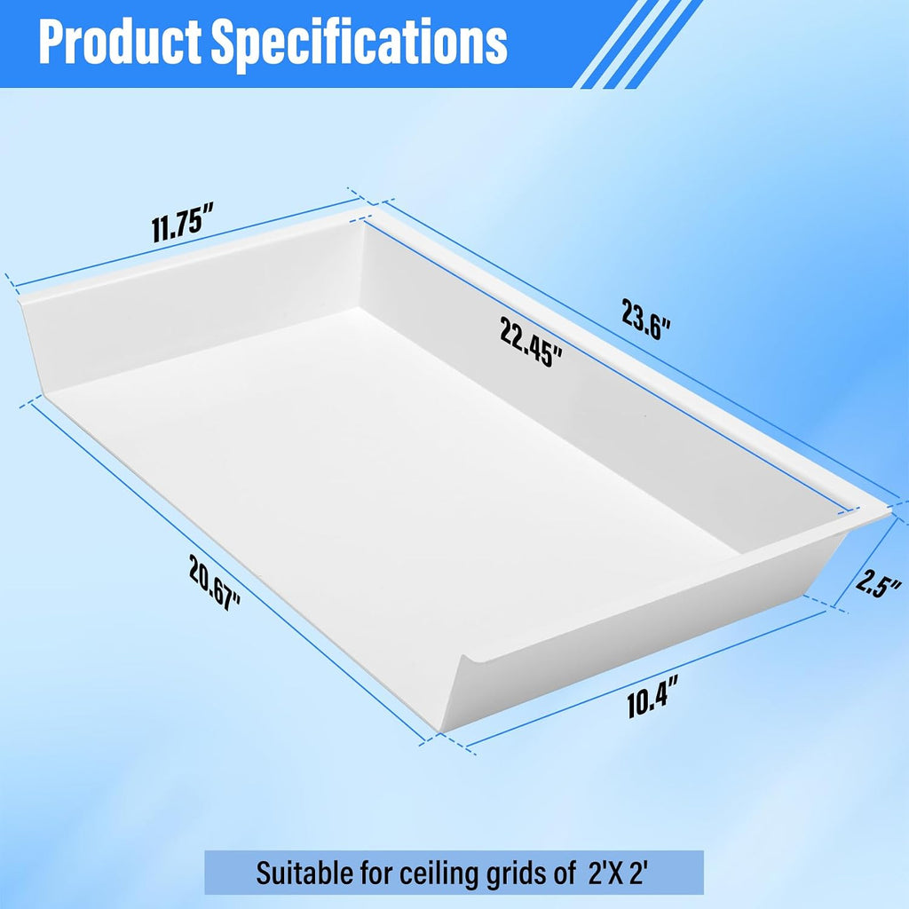 24"X12" Ceiling Air Diverter for 2'x2' Ceiling Air Diffuser, Redirect Airflow from Vents, White，4 PCS