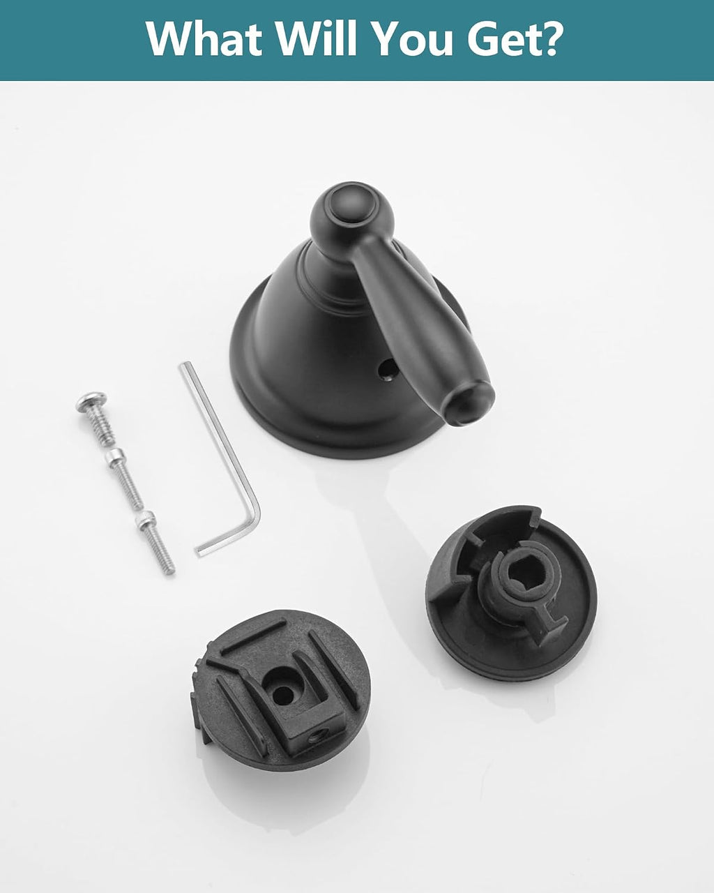 Replacement Shower Fuacet Handle Kit Compatible with Moen Posi-Temp& Chateau Faucets, Matte Black