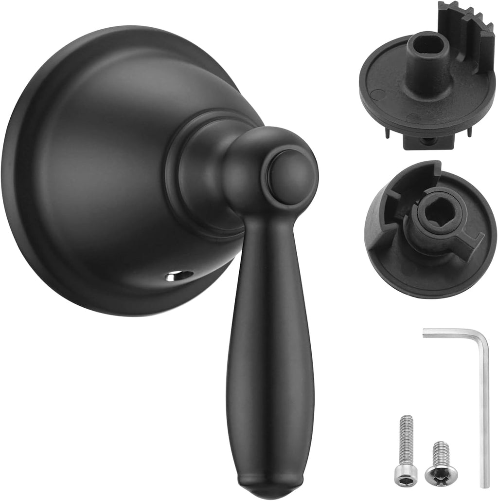 Replacement Shower Fuacet Handle Kit Compatible with Moen Posi-Temp& Chateau Faucets, Matte Black