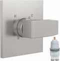 Replacement for Delta 13/14 Series Shower Handle Trim Kit with RP46074 Cartridge, Compatible with Delta R10000 Valve, Brushed Nickel (Valve Not Included)