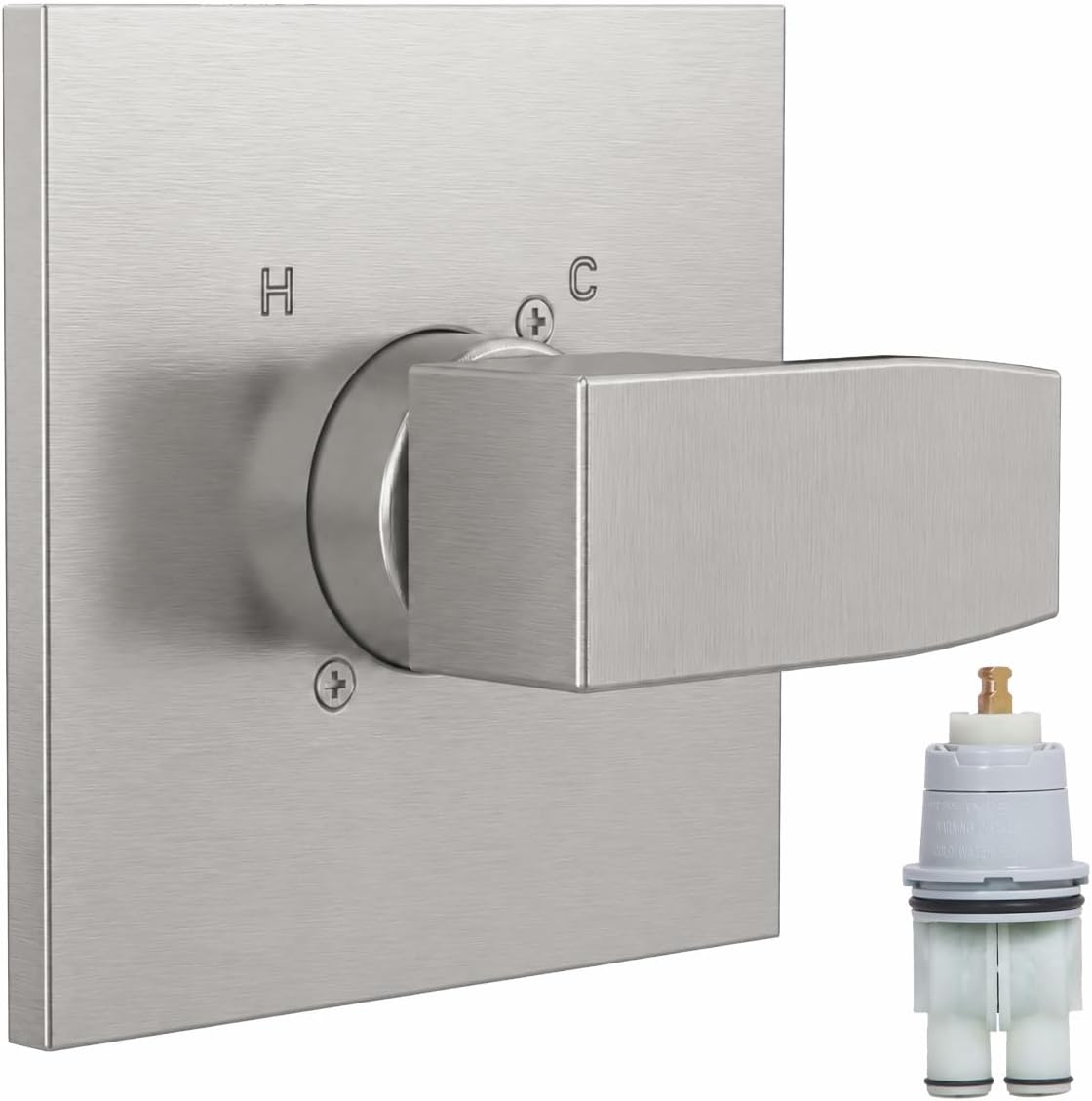 Replacement for Delta 13/14 Series Shower Handle Trim Kit with RP46074 Cartridge, Compatible with Delta R10000 Valve, Brushed Nickel (Valve Not Included)