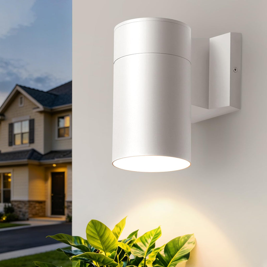 Fire Wolf Modern Outdoor Wall Light - Aluminum Outdoor Porch Sconce for House, Patio, Garage, Doorway & Entryway - Stylish Waterproof Exterior Lighting for Outside(Black,E26)