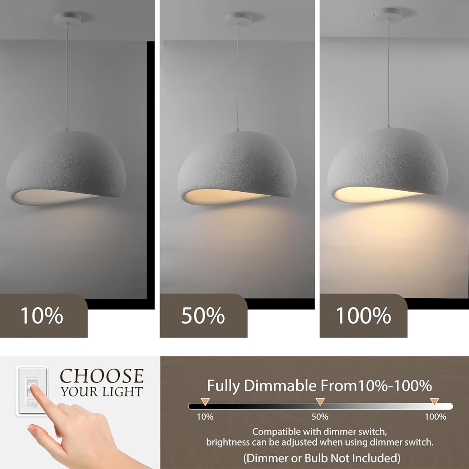 Wabi Sabi Pendant Light Oval, 7.87in Small Japanese Ceiling Fixture for Bedroom Bedside Entryway Hallway Kitchen, Minimalist Japandi Hanging Lamp White E26 Base (20cm/7.87in)
