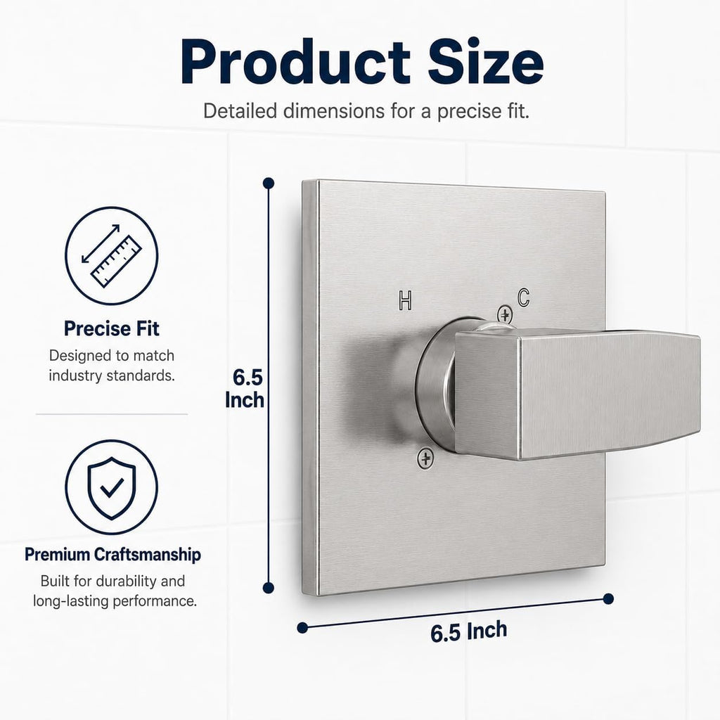 Replacement for Delta 13/14 Series Shower Handle Trim Kit with RP46074 Cartridge, Compatible with Delta R10000 Valve, Brushed Nickel (Valve Not Included)