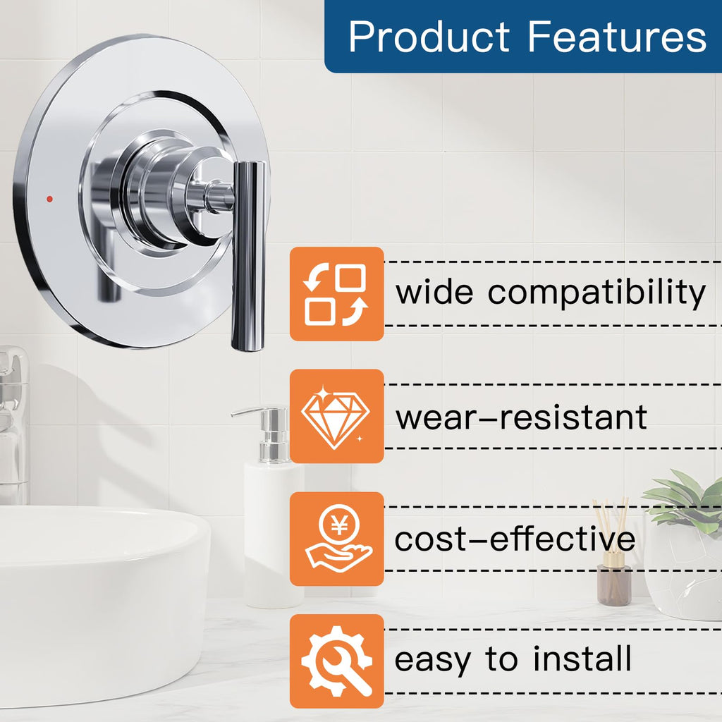 Shower Handle Trim Kit Compatible With Moen T2191, Brushed Gold (Trim Only) | Posi Temp Shower Trim Kit, Repair Wobbly Handle or Bathroom Renovation, Fit for 2510/2520/2570/2590 Valves Series