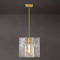 Modern Large Brass Water Ripple Glass Kitchen Pendant Light Fixtures, Gold 12 in Island Pendant Lights,Hanging Island Lights,for Bedroom, Foyer, Entryway,Dining, Bulbs Included