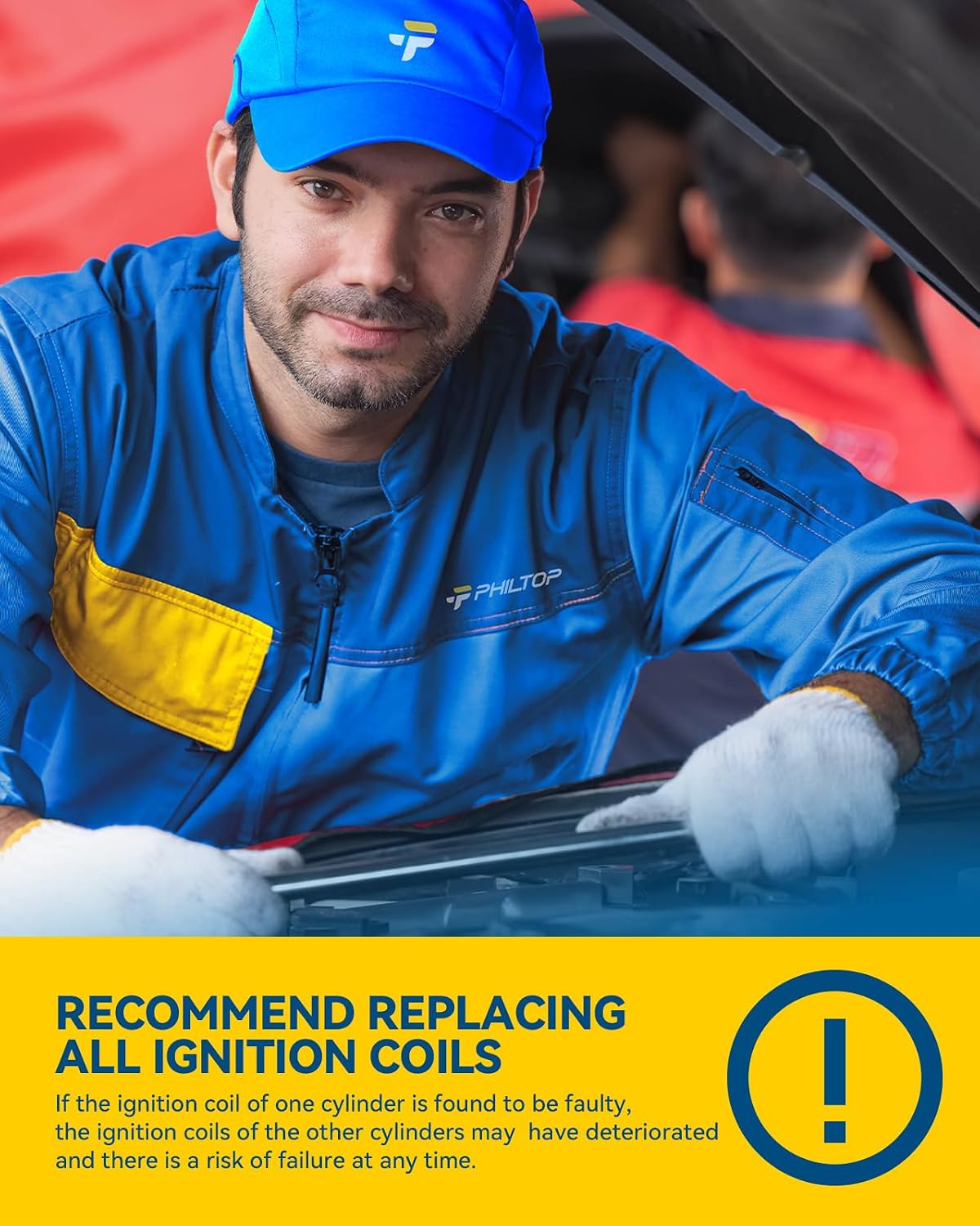 PHILTOP Ignition Coil Pack and Iridium Spark Plugs Fits for Benz 2008-2012 C300, 2006-2010 E350, 2010-2012 GLK350, 2007-2011 S550, 2006-2009 ML350, 2007-2012 GL450, 2011 E350 3.5L, 6PCS UF535