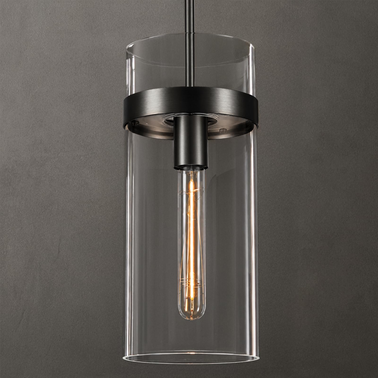 Modern Large Brass Water Ripple Glass Kitchen Pendant Light Fixtures, Gold 12 in Island Pendant Lights,Hanging Island Lights,for Bedroom, Foyer, Entryway,Dining, Bulbs Included