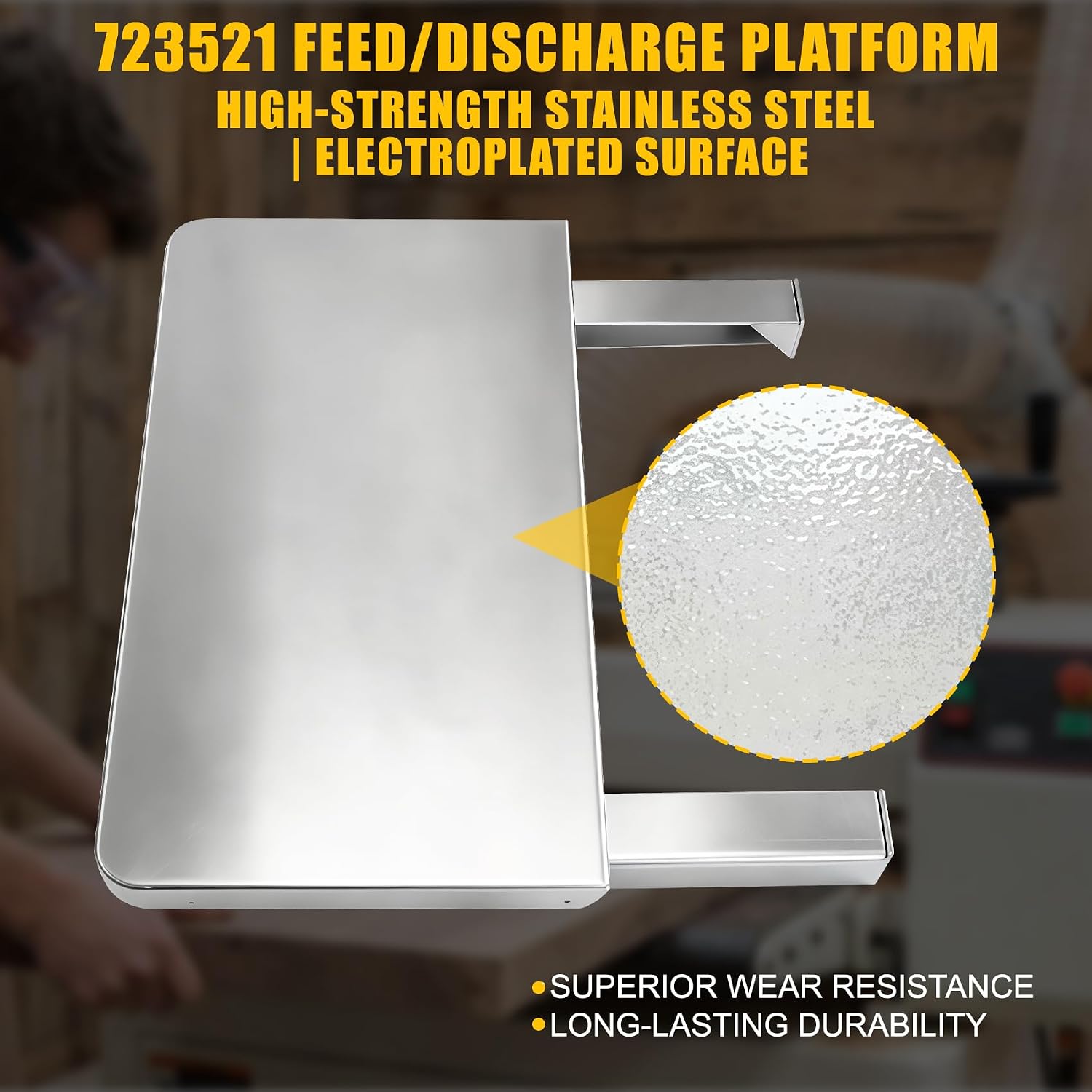 2026 Upgraded InFeed/Outfeed Table Replacement 723521 Compatible with JET JWDS-1836, JWDS-1632 & JWDS-1632OSC Drum Sanders - 65lb Capacity, 40" Work Surface, Includes Hardware, 1-Year Warranty