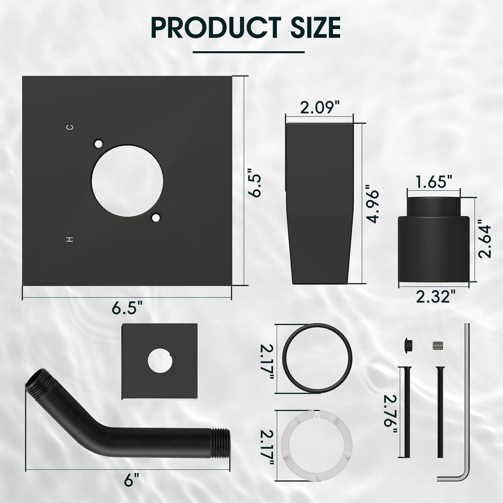 Replacement for Delta Faucet Shower Trim Kit 14 Series Matte Black | Shower Handle Set for Delta R10000 Valve, Valve and Cartridge Not Included