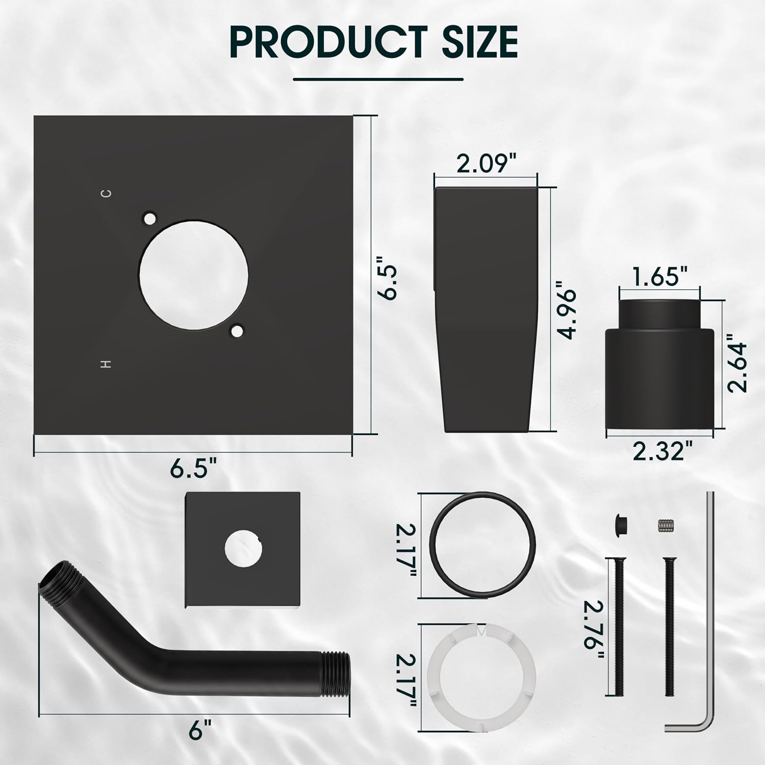Replacement for Delta Faucet Shower Trim Kit 14 Series Matte Black | Shower Handle Set for Delta R10000 Valve, Valve and Cartridge Not Included