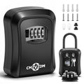 Key Lock Box with Code, 4-Digit Combination, Wall Mount, Large Capacity | Metal Weather-Resistant Shell and Removable Shackle for Outdoor Use at Homes, Garages, and Rentals, Gray, 1 Pack