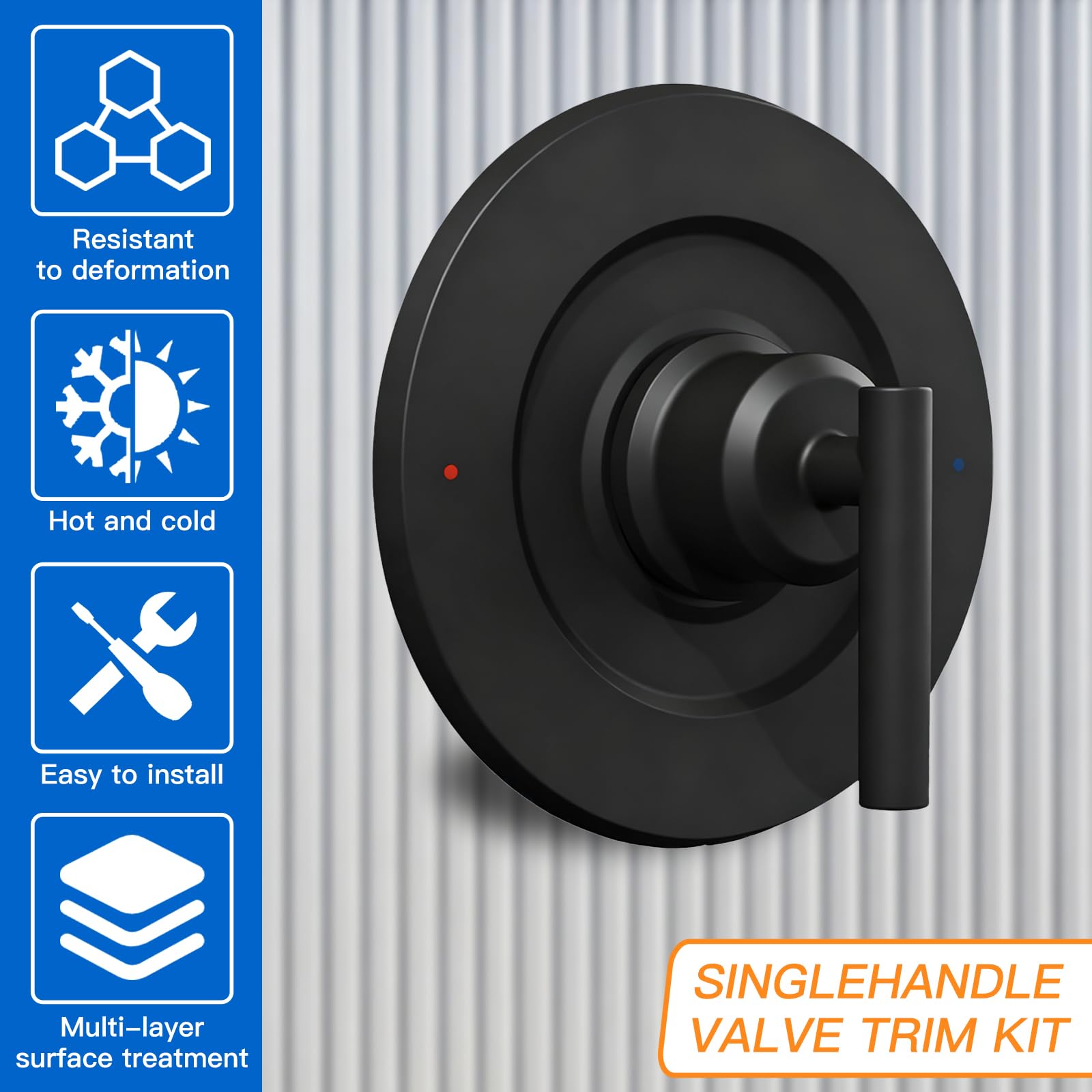 Shower Handle Trim Kit Compatible With Moen T2191, Brushed Gold (Trim Only) | Posi Temp Shower Trim Kit, Repair Wobbly Handle or Bathroom Renovation, Fit for 2510/2520/2570/2590 Valves Series