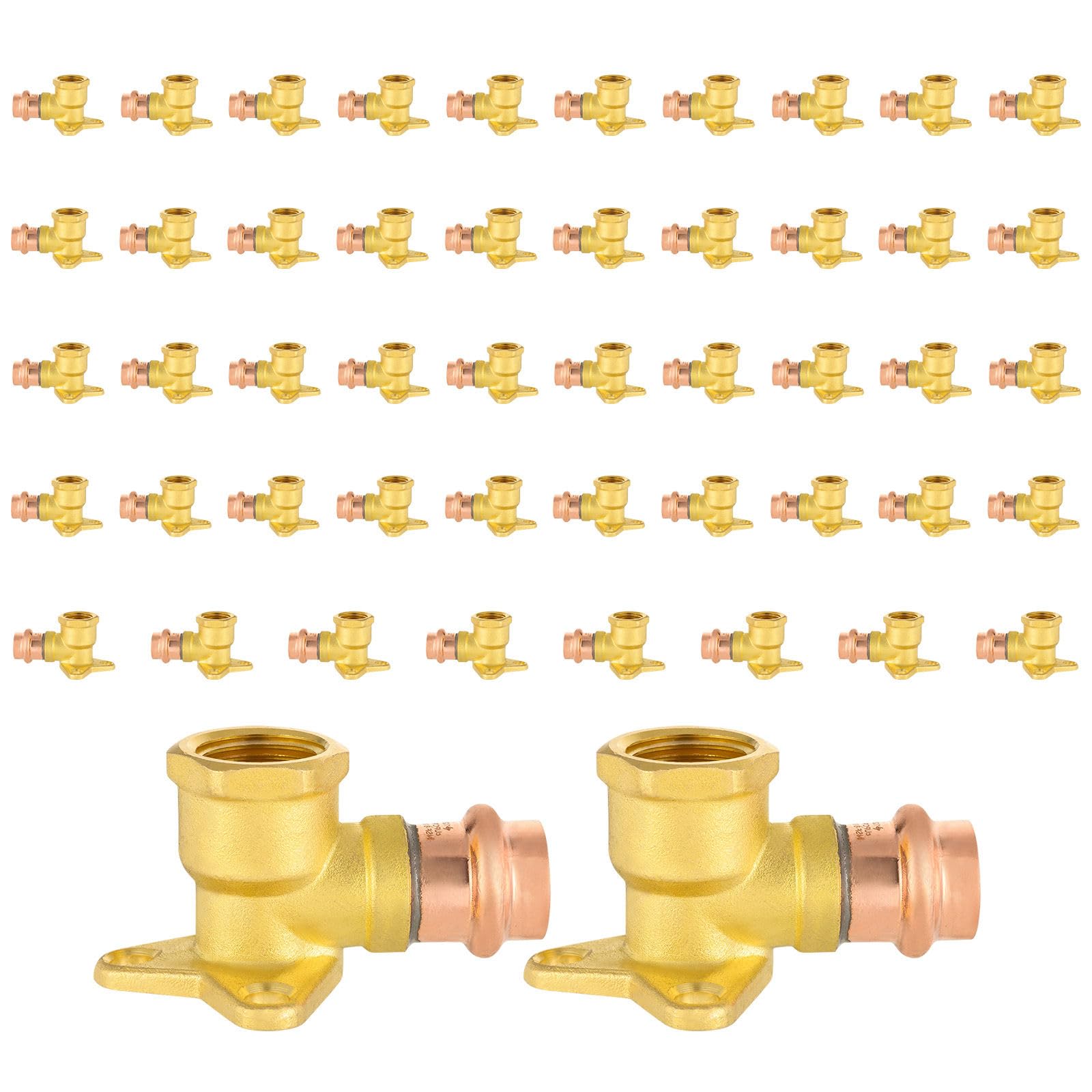 5PCS GUOFIS Copper Press Drop Ear Elbow,1/2"Press x Female NPT | Copper Drop-ear Elbow Fitting for Copper Pipe(PRESS019-5)