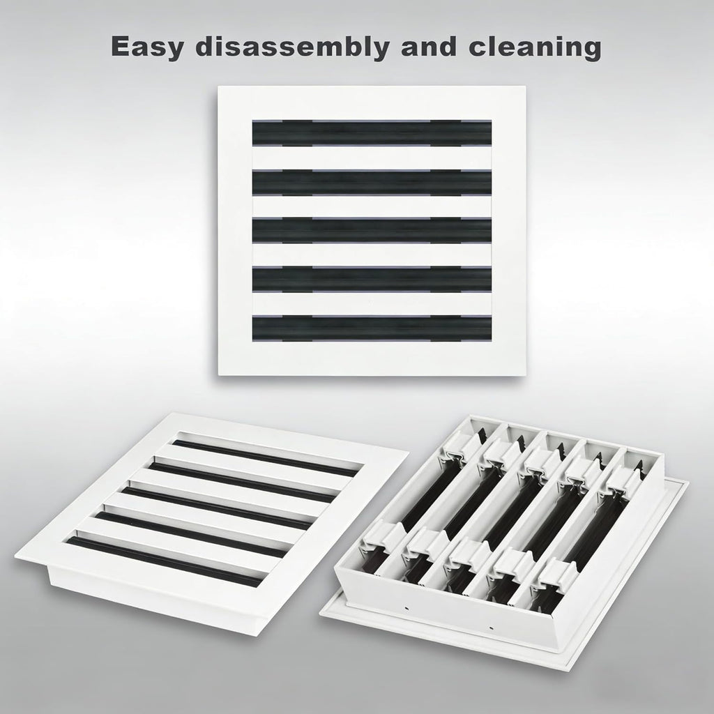 Linear Slot Air Vent Cover 10x9 White Aluminum Diffuser – Modern 3-Slot HVAC Register Grille for Ceiling, Wall & Floor – Fits 10x6 Duct Opening by ClearStyle