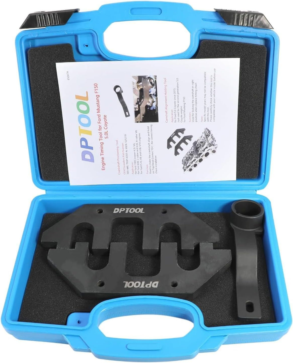 DPTOOL Engine Timing Tool Kit for Ford 5.0 Coyote V8 Engine 2018-2023 | Camshaft Alignment Holding Tool Crankshaft Positioning Tool for Ford F150 Mustang Gen 3 5.0 Coyote Engine