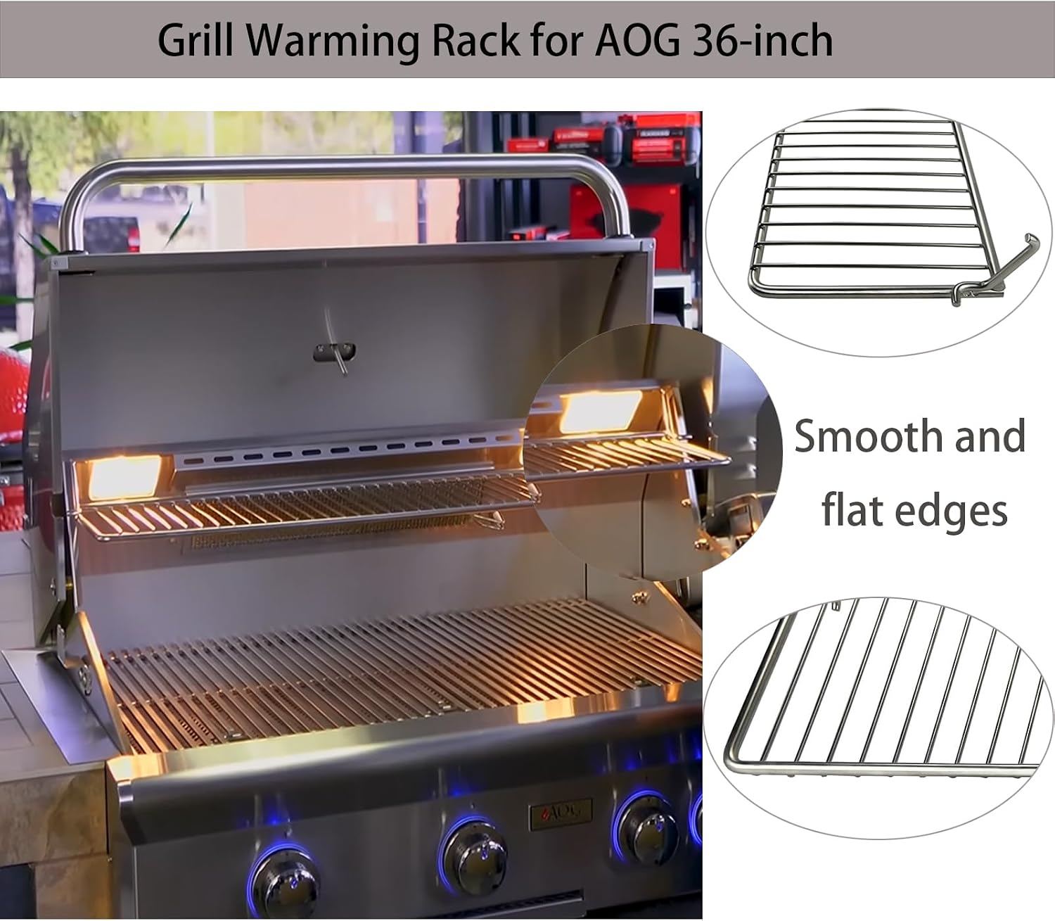 Grill Warming Rack Replacement Parts for AOG 36 inch Gas Grills 36-B-02