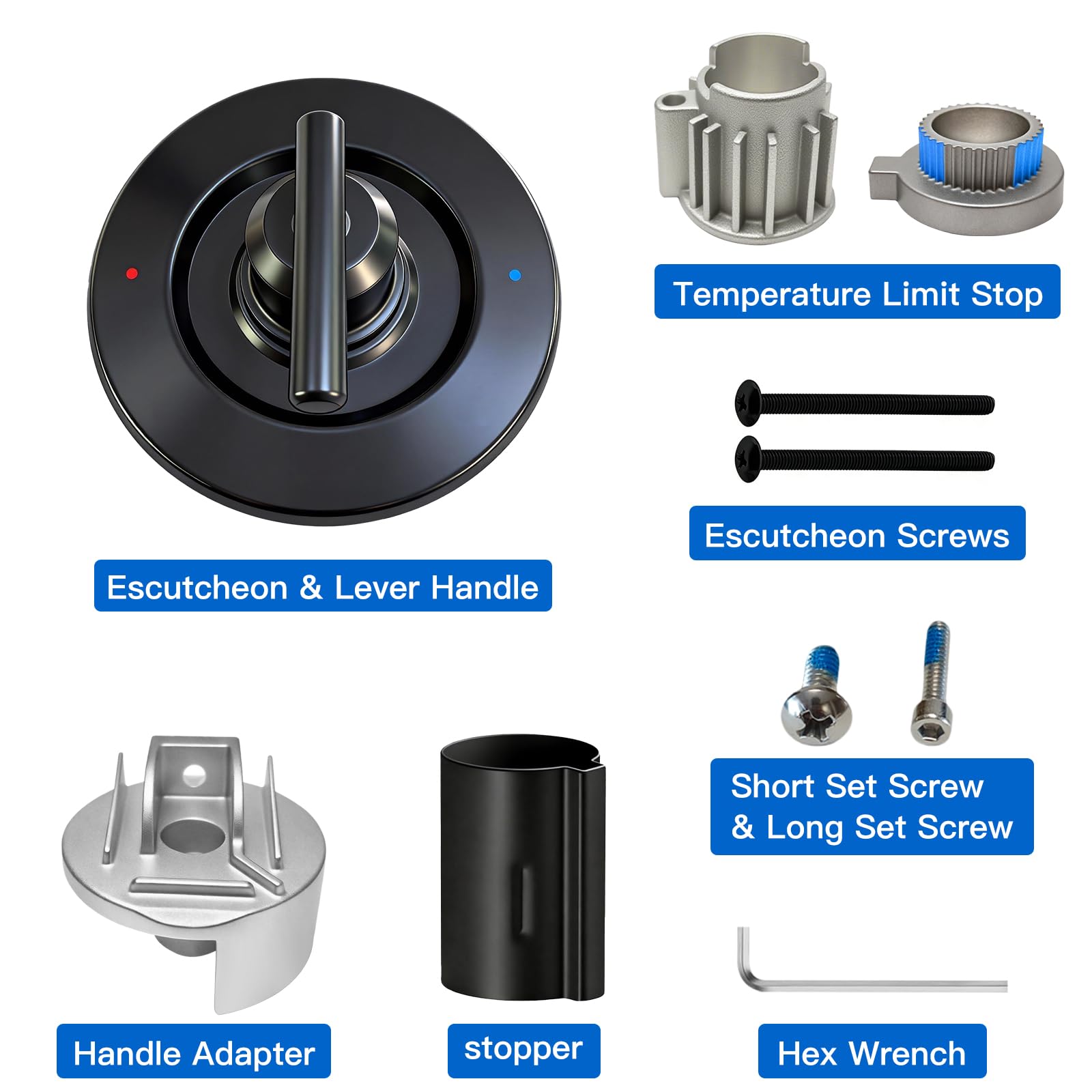 Shower Handle Trim Kit Compatible With Moen T2191, Brushed Gold (Trim Only) | Posi Temp Shower Trim Kit, Repair Wobbly Handle or Bathroom Renovation, Fit for 2510/2520/2570/2590 Valves Series