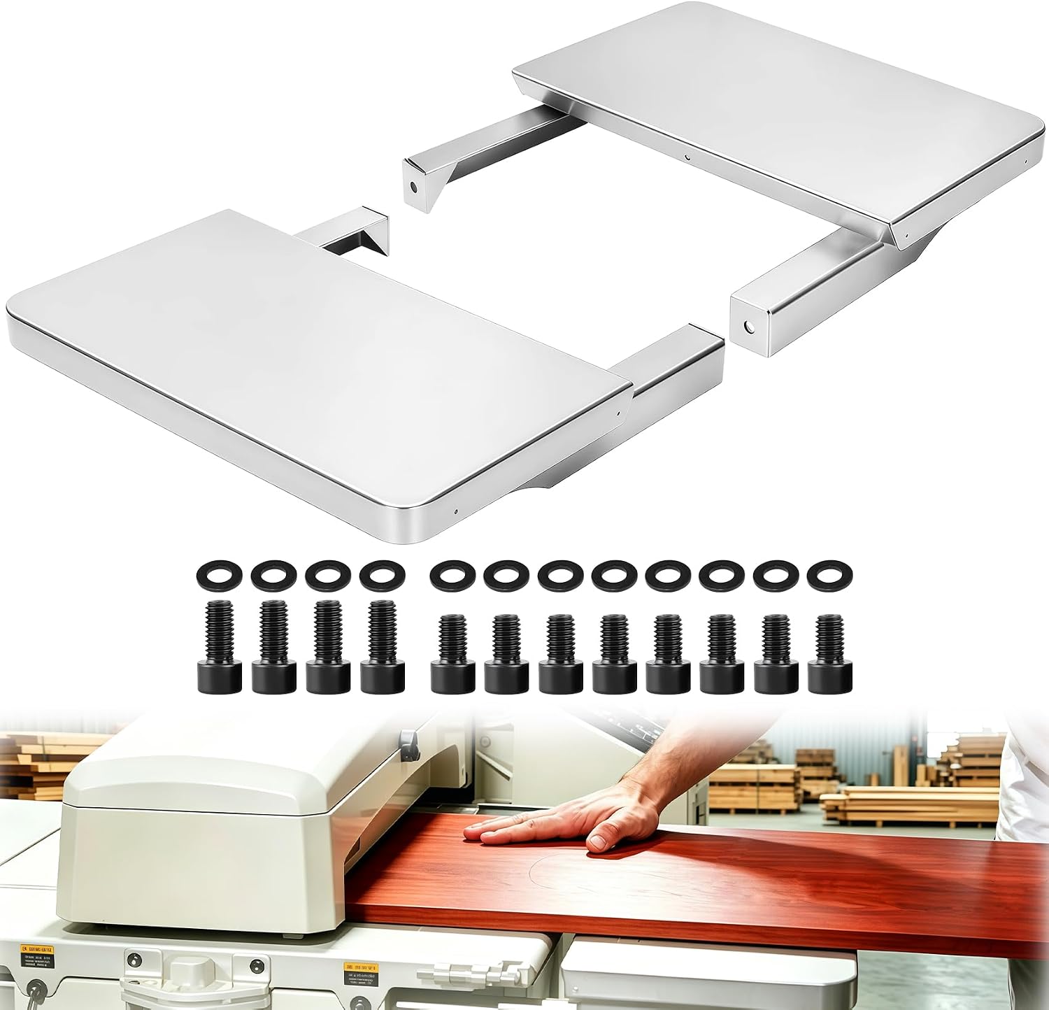 2026 Upgraded InFeed/Outfeed Table Replacement 723521 Compatible with JET JWDS-1836, JWDS-1632 & JWDS-1632OSC Drum Sanders - 65lb Capacity, 40" Work Surface, Includes Hardware, 1-Year Warranty