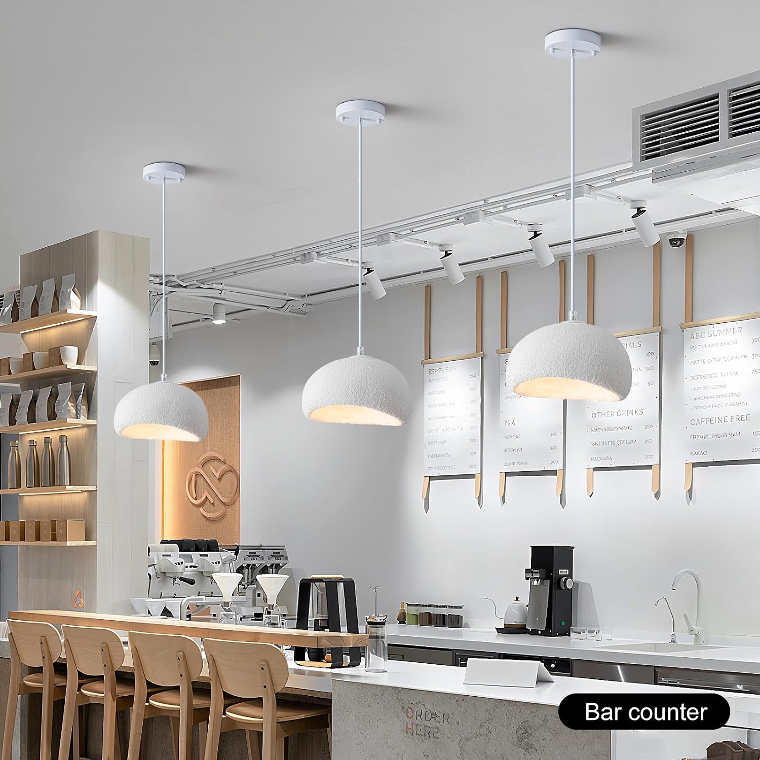 Wabi Sabi Pendant Light Oval, 7.87in Small Japanese Ceiling Fixture for Bedroom Bedside Entryway Hallway Kitchen, Minimalist Japandi Hanging Lamp White E26 Base (20cm/7.87in)