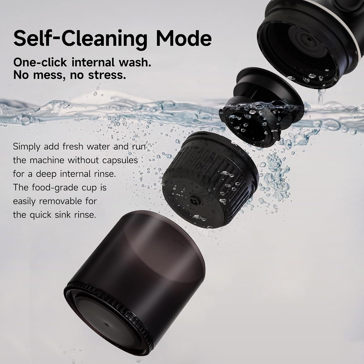 Portable Espresso Machine, 2-in-1 Travel Coffee Maker | 7800mAh battery, hot/cold brew with fast self-heat, for camping RV hiking office, compatible with ground coffee & NS capsules