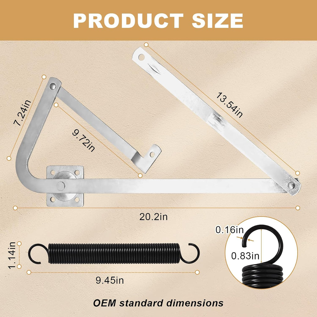 55-2 Attic Ladder Hinge Arms with Springs for Werner Attic Ladders | Compatible with Werner Mk5, WU2210, W2208, W2210, Suitable for Werner Attic Ladders Manufactured After 2010
