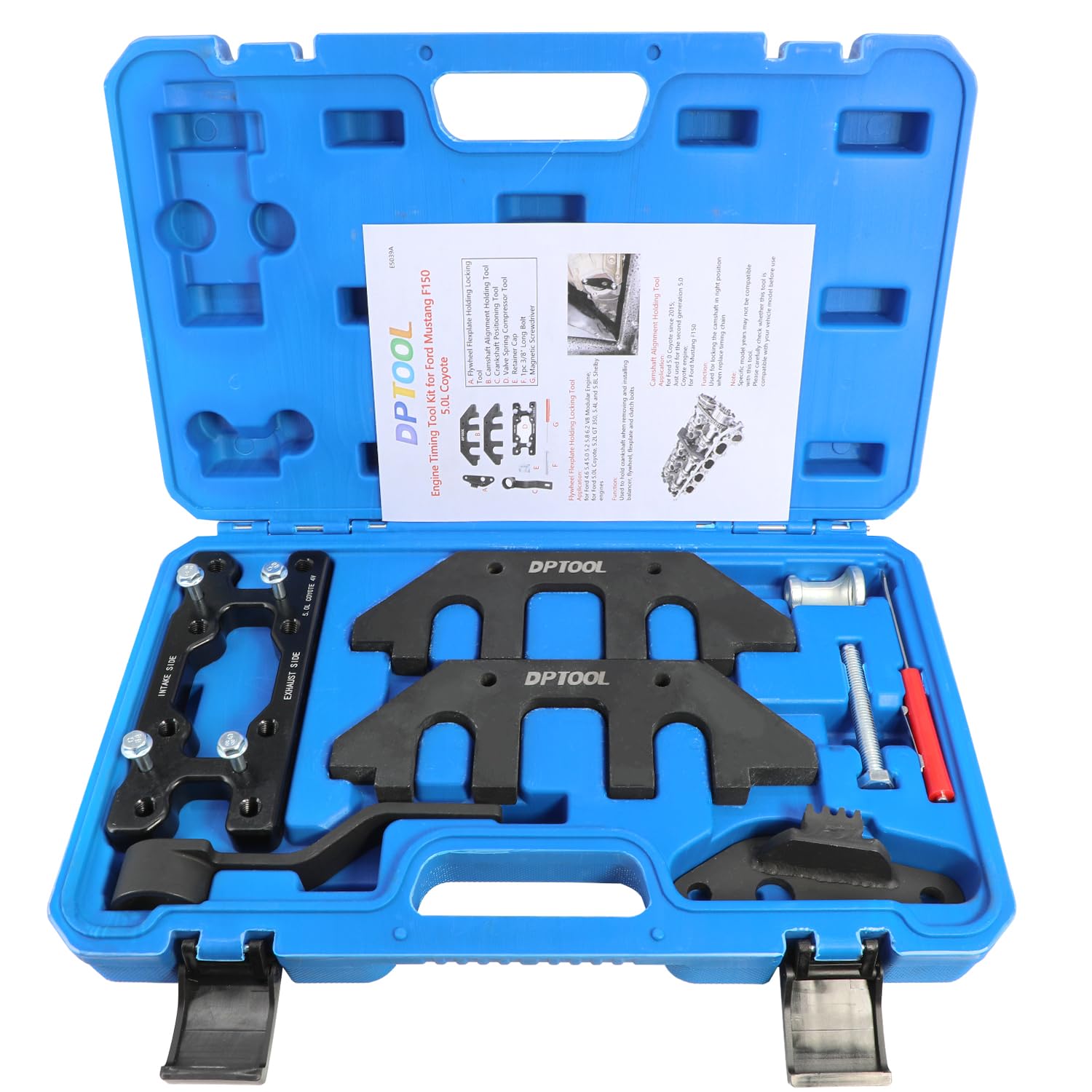 DPTOOL Engine Timing Tool Kit for Ford 5.0 Coyote V8 Engine 2018-2023 | Camshaft Alignment Holding Tool Crankshaft Positioning Tool for Ford F150 Mustang Gen 3 5.0 Coyote Engine