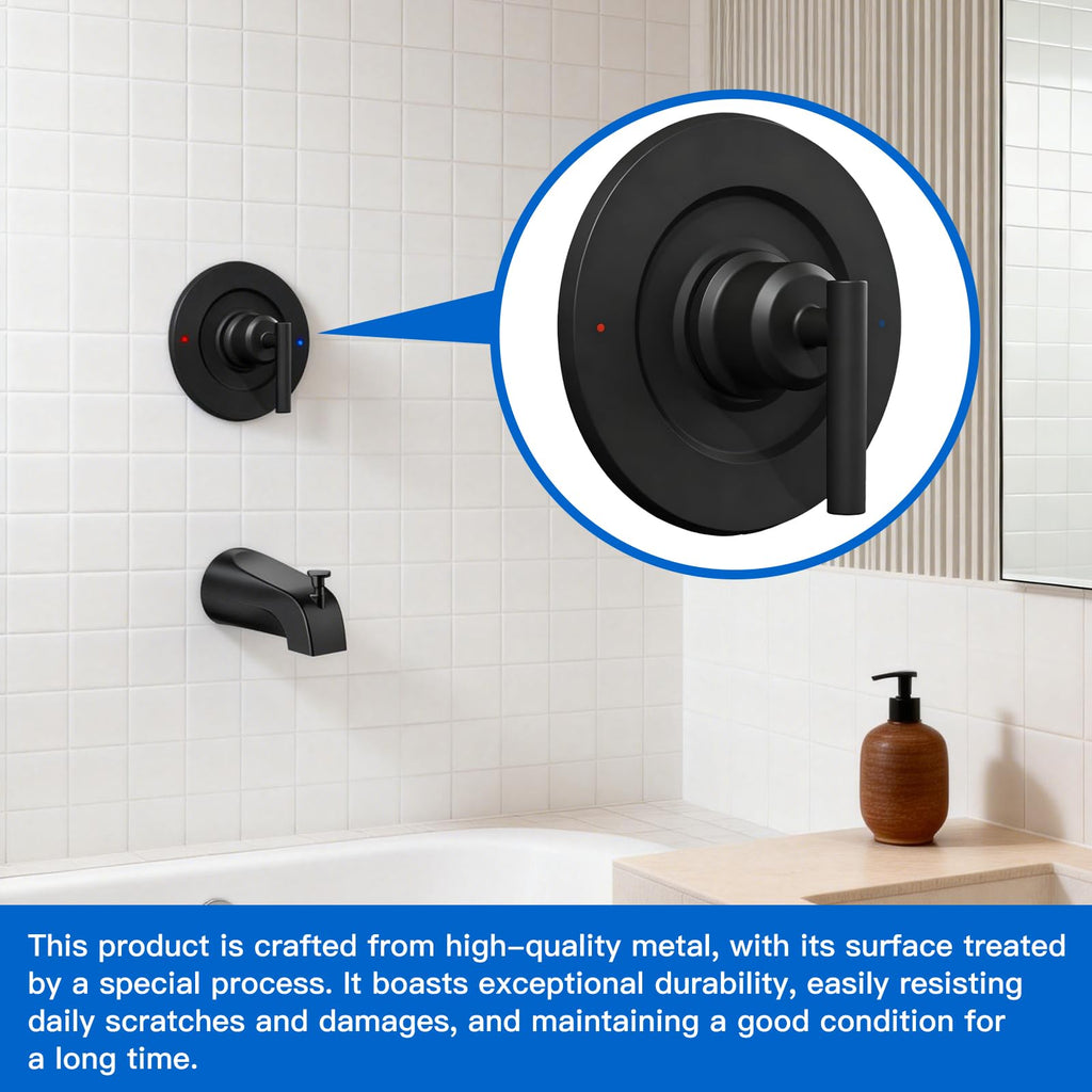 Shower Handle Trim Kit Compatible With Moen T2191, Brushed Gold (Trim Only) | Posi Temp Shower Trim Kit, Repair Wobbly Handle or Bathroom Renovation, Fit for 2510/2520/2570/2590 Valves Series