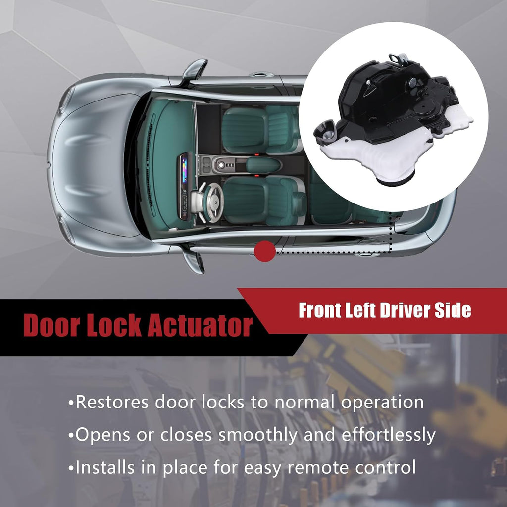 Door Lock Actuator Front Left Driver Side Compatible with 2005-2015 Toyota Tacoma Avalon Prius Yaris FJ Cruiser, Door Latch Replacement 69040-04030 6904004030