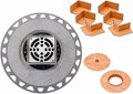 Shower Drain Kit Compatible with Schluter Kerdi System, PVC Bonding Flange with Waterproofing, 4" Stainless Steel Square Grate, 2" Outlet for Tiled Shower Bathroom Renovation