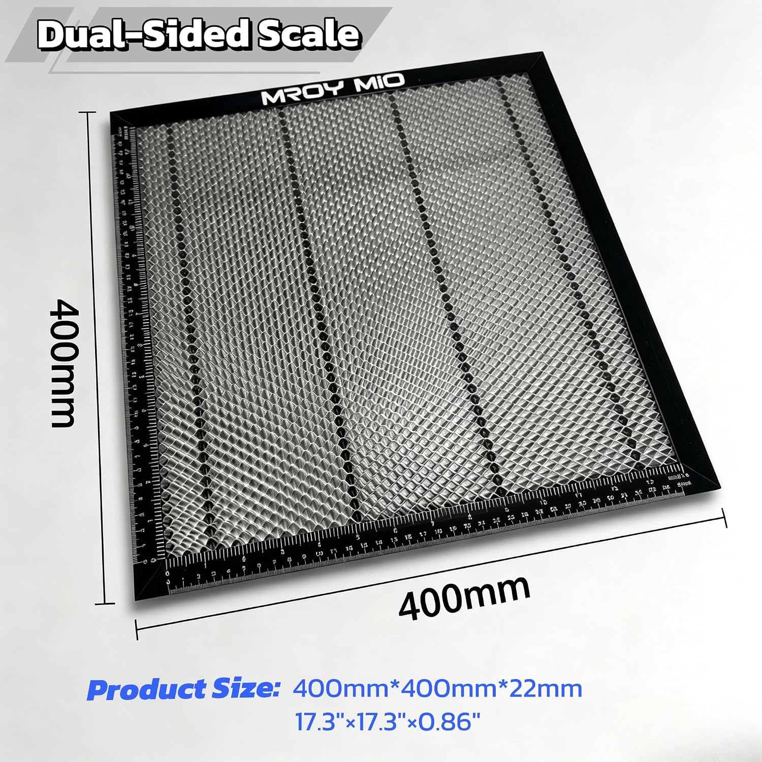 Mroy mio Honeycomb Laser Bed 400x400mm, Steel Laser Engraver Working Table with Aluminum Panel, Fast Heat Dissipation & Desktop Protection for D1/Pro/S9/S10/S30 Pro/RAY5 & Most Lasers
