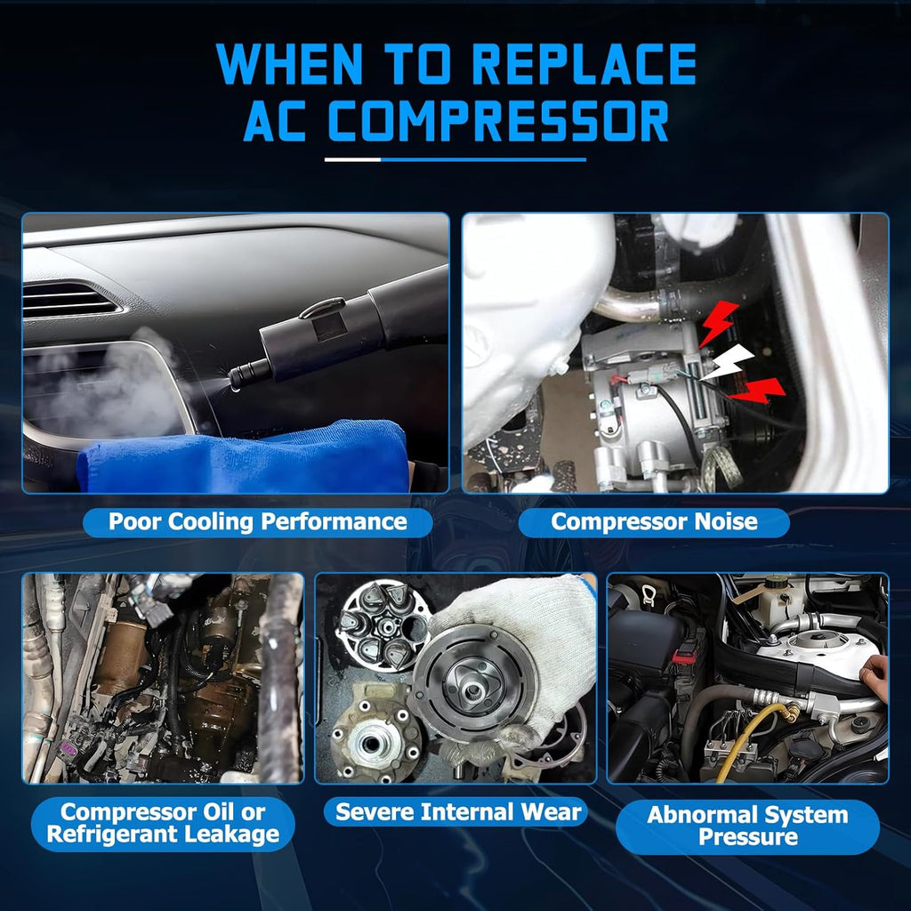 29079C Air Conditioner AC Compressor with Clutch Fits for 2013 2014 Focus 2.0L, Replace OE 1816964 BV6N19D629BC (for Turbocharged Only)
