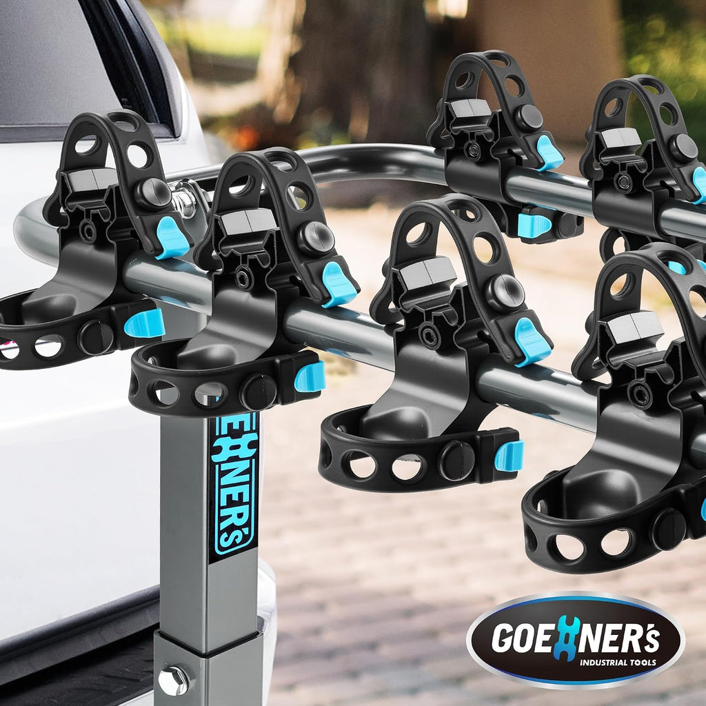 Premium 4-Bike Hitch Rack – 240 lbs Max Load (60 lbs/Bike), Heavy-Gauge Steel, Dual Locking Anti-Wobble, 2" Receiver, Folding Arms, Tilt-Away – for SUV, Truck, RV