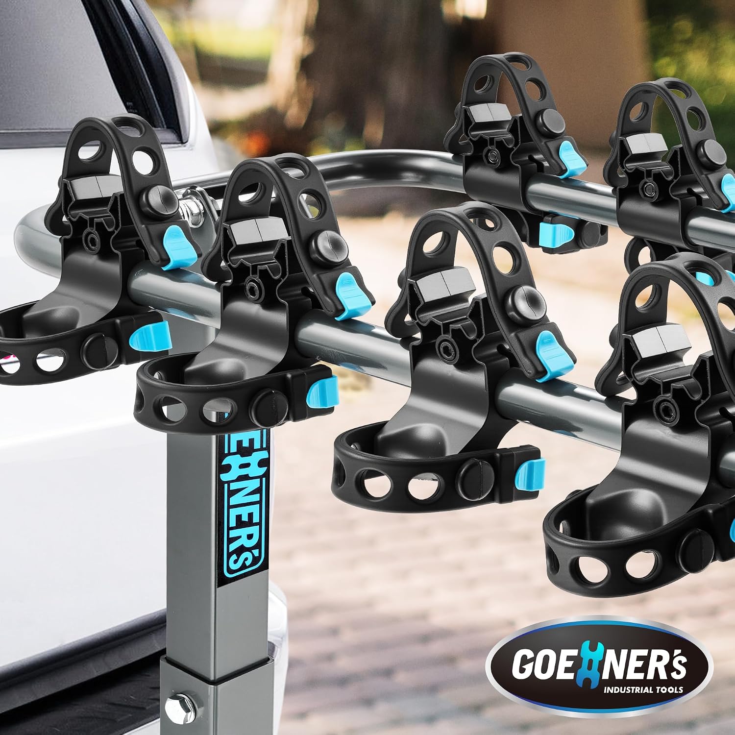 Premium 4-Bike Hitch Rack – 240 lbs Max Load (60 lbs/Bike), Heavy-Gauge Steel, Dual Locking Anti-Wobble, 2" Receiver, Folding Arms, Tilt-Away – for SUV, Truck, RV