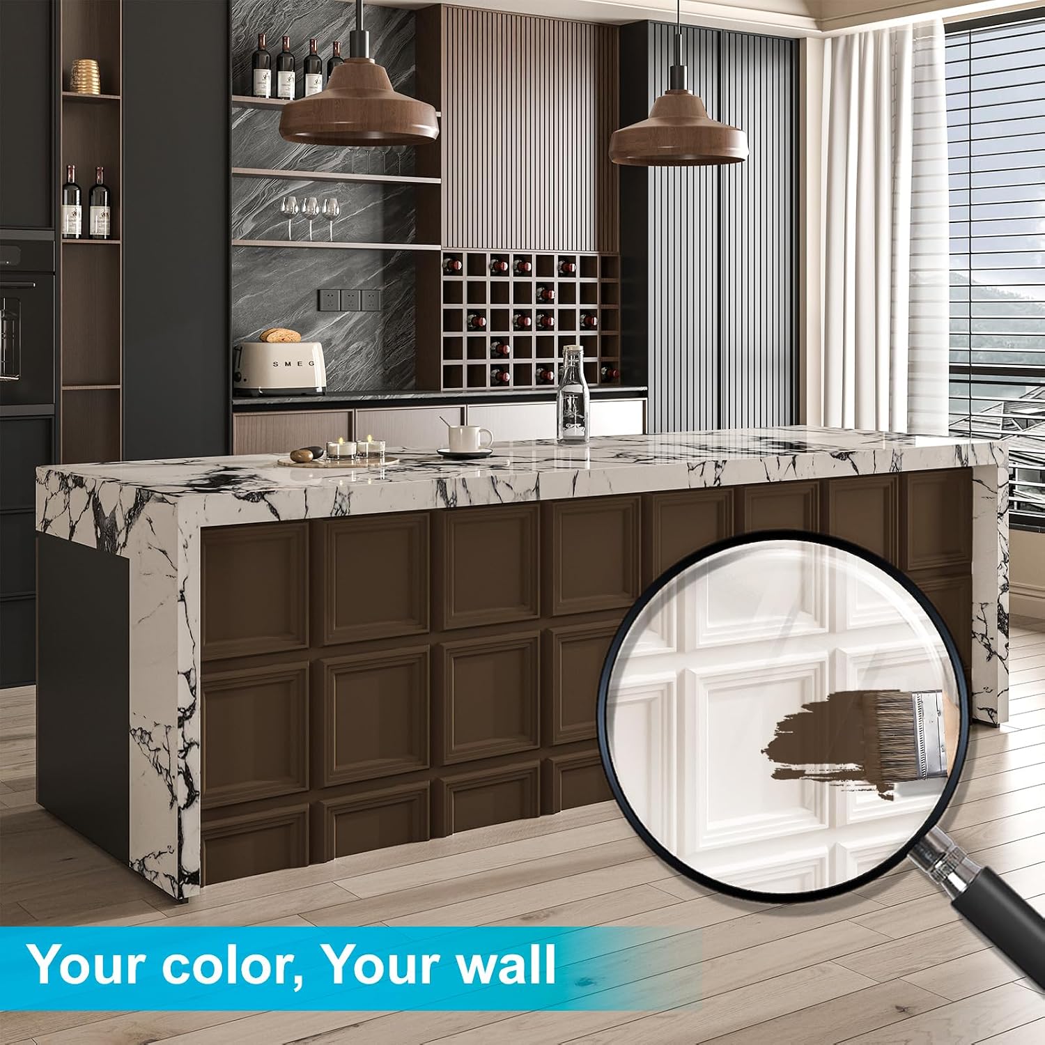 Art3d 33-Pack Accent 3D Textured Wall Panels, 11.8 x 11.8 in, White | Wipe Clean, PVC, Water Repellent, Impact Proof, Scratch Resist, Great for Living Room, Bedroom, Gaming Room, Office