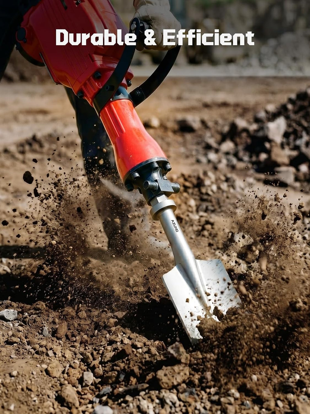 HEX Shank Clay Spade Bit, 4-1/2" x 17" Heavy-Duty Steel Shovel Bit for 1-1/8"(28mm) Demolition Jack Hammer, for Digging in Clay, Soil, Gravel, Sandstone, Adobe